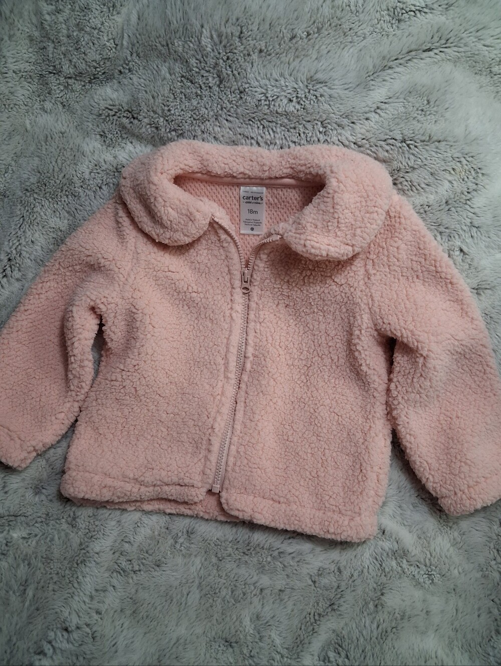 Carter's Light Pink Sherpa Zip Jacket for Kids
